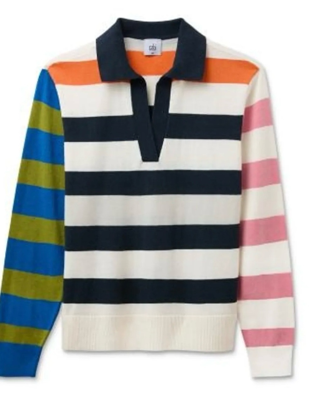 Cabi 6836 Multicolor Striped Rugby Pullover M like new